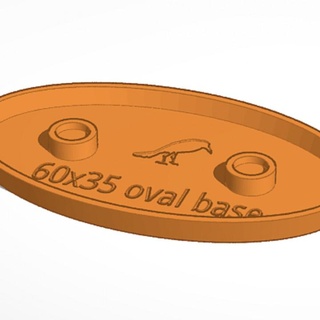 60x35mm oval base magnético cuervo miniaturas mesa accesorios mini martillo guerra miniatura bases ciudadela 3d print model - Mito3D