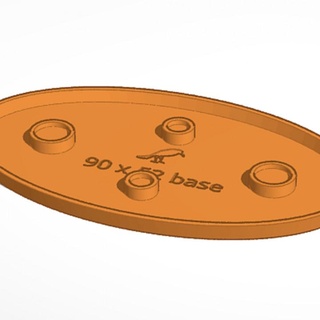 90x52mm oval base magnético Raven miniaturas tampo mesa acessórios 40k mini martelo guerra miniatura warhammer40k bases cidadela Ageofsigmar 3d print model - Mito3D