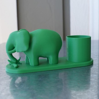 l'éléphant mangeant bananes Philippe barréaud Accueil maison jardin Bureau stylo titulaires Sharpie porte plume Sharpieholder 3d print model - Mito3D