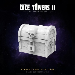 dc26 pirate chest dice case box possibly cool tower 2 black blossom games Tabletop accessories Characters & Creatures Fantasy Universe modular rpg dnd 3d print model - Mito3D