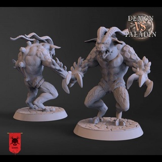 kroni - demon vs paladin goblin art studios Tabletop Characters & Creatures Fantasy Universe figurine games hell highdetail miniatures rpg toys warhammer painting 3dprinting evil boardgame tabletop dnd 3dminiature ttrpg dndminiature dndcharacter miniaturefor3dprinting 3d print model - Mito3D