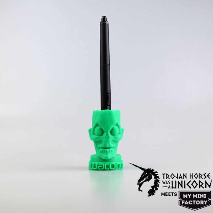 zombie wacom caneta titular jardim zumbi penholder trojanhorsewasaunicorn 3D print model - Mito3D