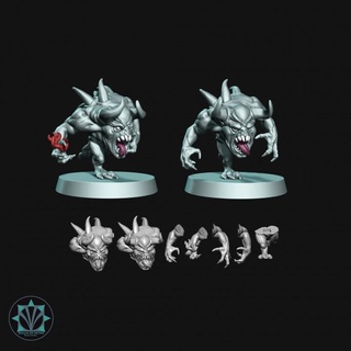 abomination 1 domaine chemins table personnages créatures fantaisie univers démon horreur rose bleu dnd warhammer40k 3d print model - Mito3D