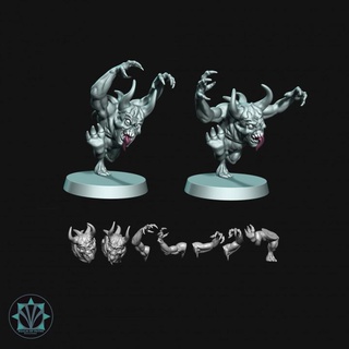 abomination 2 domaine chemins table personnages créatures fantaisie univers horreur rose bleu dnd warhammer40k 3d print model - Mito3D