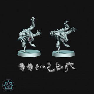 abomination-3- realm paths Tabletop Characters & Creatures Fantasy Universe horror pink blue dnd warhammer40k 3d print model - Mito3D