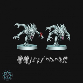 abomination 4 domaine chemins table personnages créatures fantaisie univers horreur rose bleu dnd warhammer40k 3d print model - Mito3D
