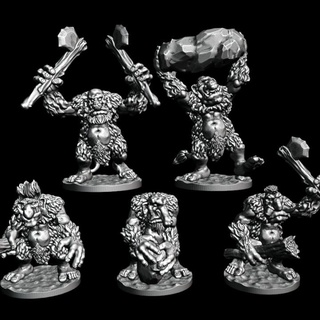forest trolls set 2 10mm scale red nebular Tabletop Characters & Creatures Fantasy Universe goblin monster orc monsters encounter nordic jotun 3d print model - Mito3D