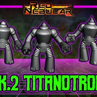 titanotrons rosso nebulare tavolo personaggi creature Sci Fi universo retrò scifi robot postapocalisse wasteman 3d print model - Mito3D