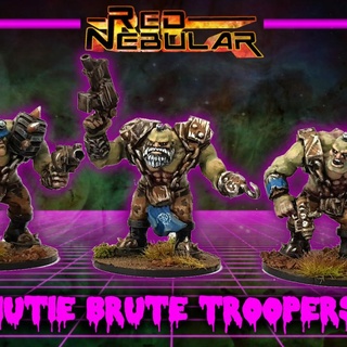 mutie brute troopers red nebular Tabletop Characters & Creatures Fantasy Universe monster super apocalypse mutant ogre ogryn apocalyptic wasteman 3d print model - Mito3D
