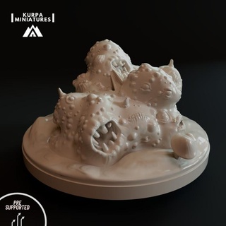 gibbering cave monster kurpa miniatures Tabletop Characters & Creatures Fantasy Universe dragons dungeons fantasy boardgames tabletop patreon d20 28mm dnd presupported rollplay dweller 3d print model - Mito3D