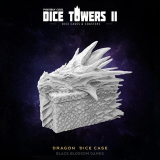 dc27 elder dragon dice case box possibly cool tower 2 black blossom games Tabletop accessories Characters & Creatures Fantasy Universe head rpg chest dnd 3d print model - Mito3D