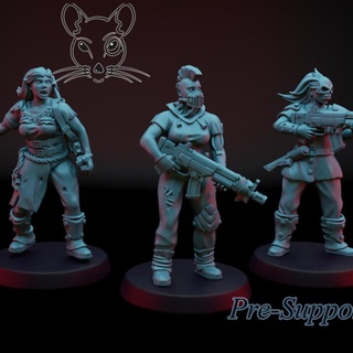 rebels ratman forge Tabletop Characters & Creatures Sci-Fi Universe sci-fi wargames warhammer 28mm postapoc cultists tabeletop 3d print model - Mito3D