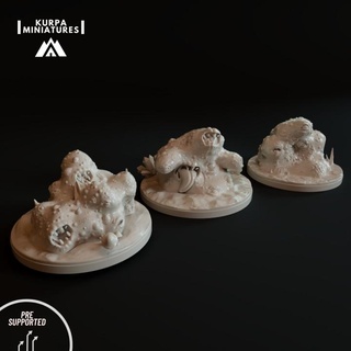 gibbering cave monsters kurpa miniatures Tabletop Characters & Creatures Fantasy Universe dragons dungeons monster roleplay boardgame tabletop dungeon d20 dnd dwellers 3d print model - Mito3D