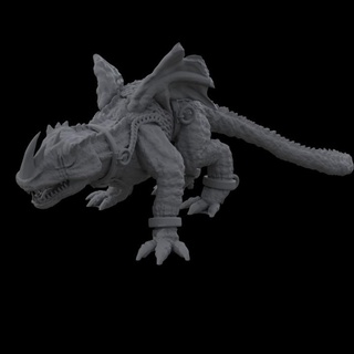 chained dragon - average trading district yourneighborknight minis Tabletop Characters & Creatures Fantasy Universe green wings cut 3d print model - Mito3D