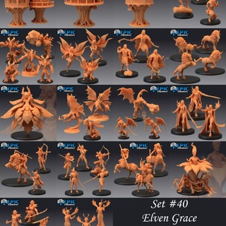 elfo grazia impostato Fata incontrare foresta creature pre supported epic miniatures Drago fantasia medievale mostro rpg unicorno warhammer sla ent nemico tavolo prigione giungla dnd esploratore druido fey treant npc supportato alraune 3d print model - Mito3D