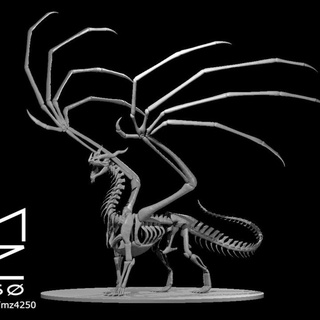 dragon squelette miguel Zavala table personnages créatures fantaisie univers Mort vivant 3d print model - Mito3D