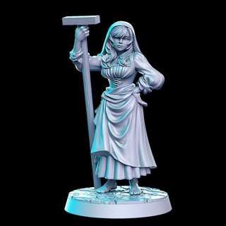 agnes female dyer - 32mm dnd rn estudio Tabletop Characters & Creatures Fantasy Universe girl rpg woman 3d print model - Mito3D