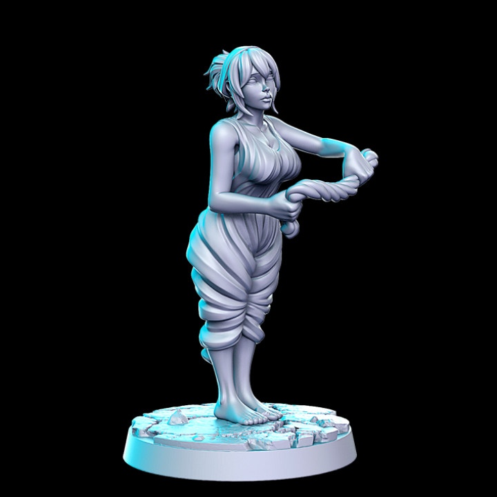 beth washing girl - 32mm dnd rn estudio Tabletop Characters & Creatures Fantasy Universe rpg woman 3D print model - Mito3D