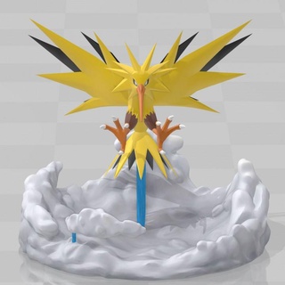 zapdos impression passionné ventilateur art action figures Pokémon 3d print model - Mito3D