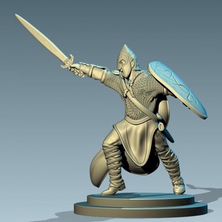 elfler savaşçı kılıç Dustin Hoffmann masaüstü karakterler yaratıklar fantezi Evren mağaza elf 3d print model - Mito3D