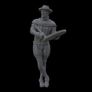 painter - average trading district yourneighborknight minis Tabletop Characters & Creatures Fantasy Universe brush artist pallette 3d print model - Mito3D