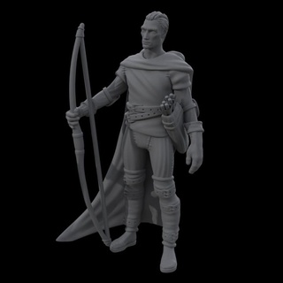 hunter - average trading district yourneighborknight minis Tabletop Characters & Creatures Fantasy Universe bow ranger bowman longbow 3d print model - Mito3D