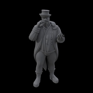 dwarf driver - average trading district yourneighborknight minis Tabletop Characters & Creatures Fantasy Universe clock boss cigar mob 3d print model - Mito3D