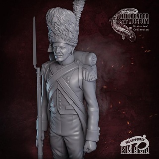 french imperial guard grenadier hellbender museum Tabletop Characters & Creatures Historical Universe historical history soldier rifle napoleon 75mm musket napoleonic 3d print model - Mito3D