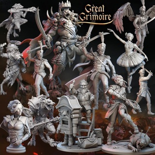 macabre dance tails sabers great grimoire Tabletop Characters & Creatures Fantasy Universe Store fantasy miniatures 3dprinting dnd 3dart 3dmodels presupported greatgrimoire 3d print model - Mito3D