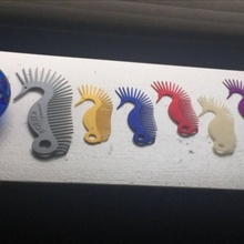 seahorse pettine pic giardino moda capelli haircomb 3d print model - Mito3D