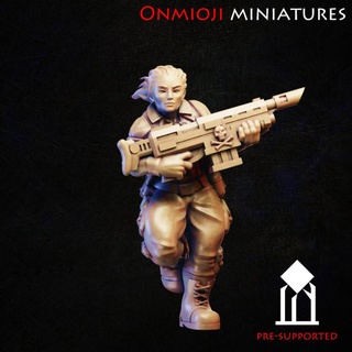 fuerte niña Stanislav kuznetsov Tienda hembra combatiente soldado mesa juego guerra selva 3d print model - Mito3D