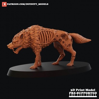 dire wolf infinitymodels Tabletop Characters & Creatures Fantasy Universe animals beast fantasy monster vampire warhammer wild zombie miniature boardgame tabletop wolves dnd pathfinder 3d print model - Mito3D