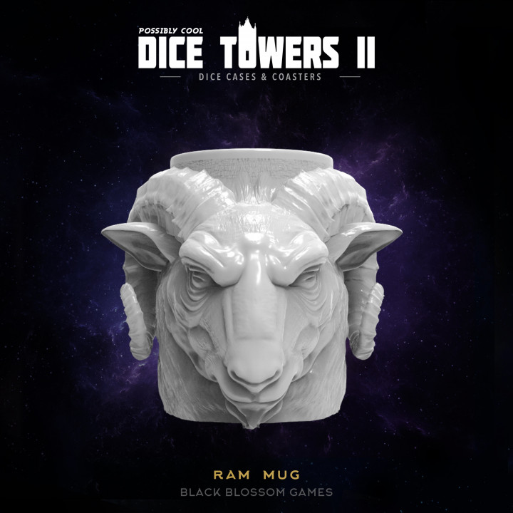 mu06 ram mug possibly cool dice tower 2 black blossom games Home & Garden Kitchen Dining Cups mugs animal coffee goat sheep 3D print model - Mito3D