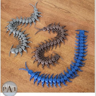 articulated centipede robot pa1 Toys & Games animal easy fun insect toy flexible kid flexi print-in-place 3d print model - Mito3D