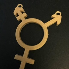 transgenres pendentif bijoux l'égalité trans lgbt 3d print model - Mito3D