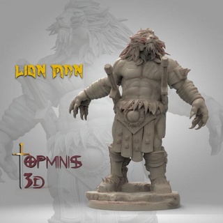 hombre León ignacio berbel garcia mesa caracteres criaturas fantasía universo Tienda stl león Troll martillo guerra orcos enanos tienda juegos 3d print model - Mito3D