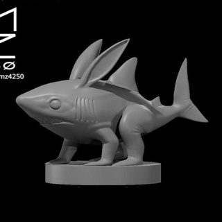 sharkenbunny miguel zavala Tabletop Characters & Creatures Fantasy Universe shark bunny 3d print model - Mito3D