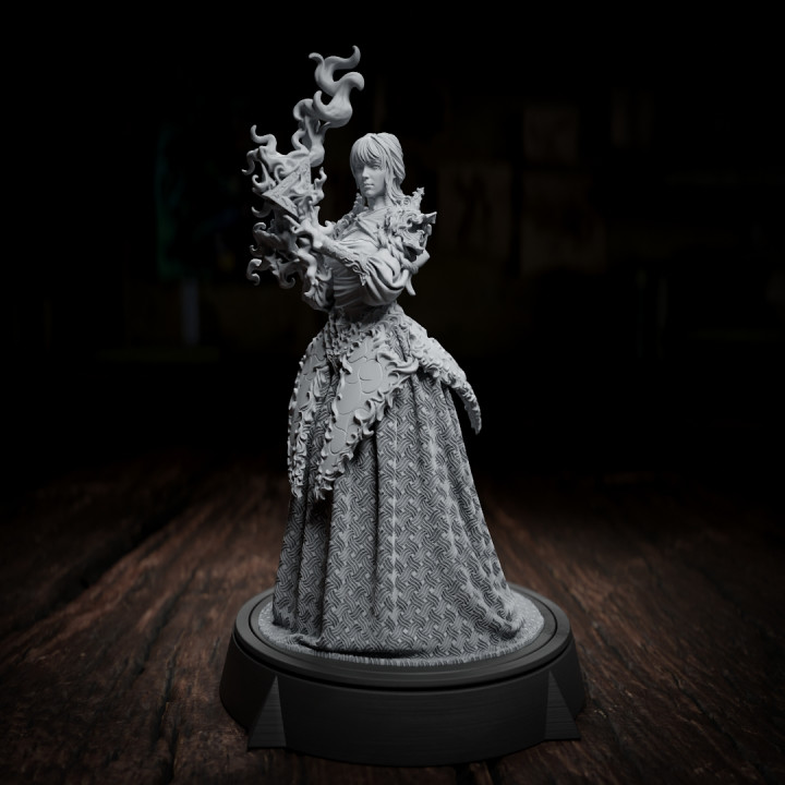 Lorena Jenn PNJ bestiaire furieux savant crypte studios table personnages créatures fantaisie univers rpg sorcière dnd assistant enchanteresse 3D print model - Mito3D