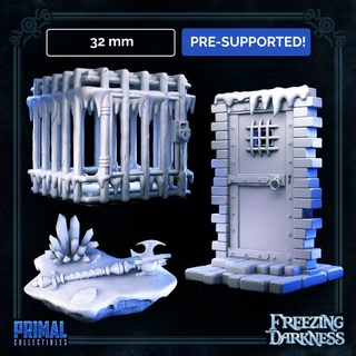 cage iron scepter - freezing darkness masters dungeons quest primal collectibles Tabletop 3D Printable Terrain Fantasy classic door dragons furniture hero horror miniatures rpg props frozen hq irondoor 3d print model - Mito3D