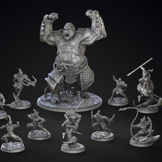f ng zh z clay cyanide miniatures Tabletop Characters & Creatures Fantasy Universe monkey war wargaming tabletop wargame dnd monkeyking tabletopminis 3d print model - Mito3D