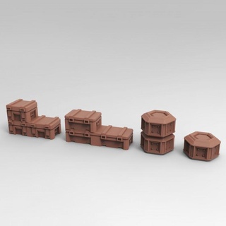 stackable boxes tesseract tomb Tabletop 3D Printable Terrain 40k box warhammer necromunda fallout tabletop wargame cargo 28mm warhammer40k scenery scatter 3d print model - Mito3D