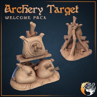 archery target world forge miniatures Tabletop 3D Printable Terrain Fantasy archer arrows fantasy terrain training d&d dnd scenery 3d print model - Mito3D