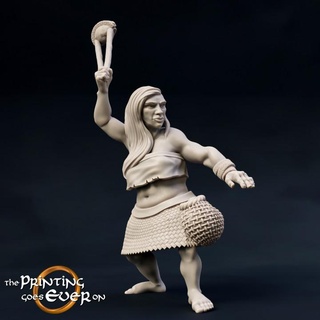 woodwose slingshot - presupported printing goes ever Store fantasy mini stone wargaming warhammer wild bronze miniature lotr age tabletop iron 28mm dnd primitive sling frostgrave skirmish neanderthal 5e pre-supported wildling statblock wose 3d print model - Mito3D