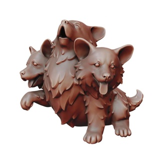 bebé cerbero manuel boria mesa caracteres criaturas fantasía universo perro dragones mazmorras monstruo martillo guerra miniatura perrito dnd corgi 3d print model - Mito3D