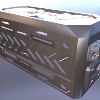 fütüristik sandık v4 canna Chris masaüstü 3D yazdırılabilir arazi Sci Fi Kutu bilimkurgu 3d print model - Mito3D