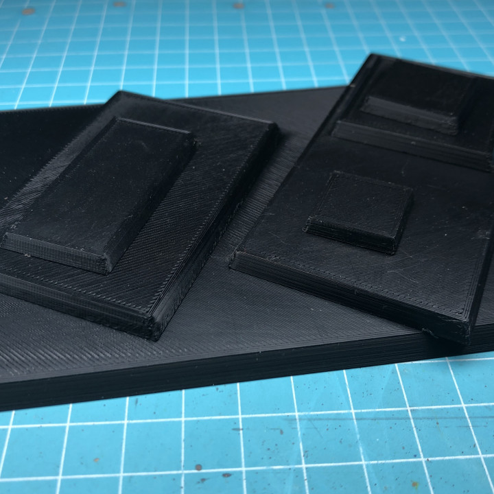 ensemble carré rectangle bases corbeau miniatures table accessoires 40k mini marteau guerre miniature base warhammer40k citadelle basse miniturebase minibase 40kbase warhammer40kbase 3D print model - Mito3D