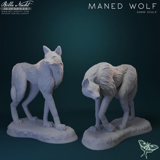 mähnen Wolf Bella nacht Minis Spielzeuge Spiele Tier Kreatur Zahlen Fuchs Monster Tischplatte Eckzahn 3d print model - Mito3D