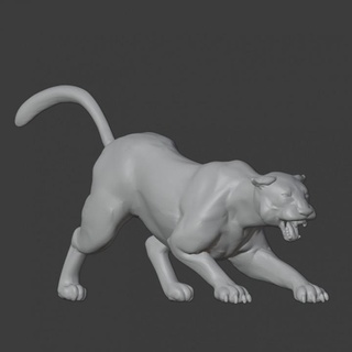 mountain lion goodcat3d Tabletop Characters & Creatures Fantasy Universe animal cat display sculpture panther feline cougar puma catamount 3d print model - Mito3D