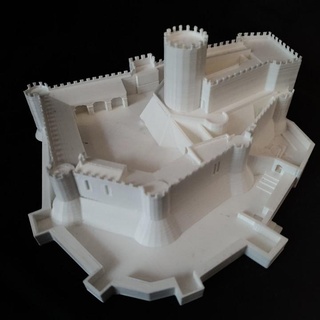 gothique Château Montsorius Joel sourire architecture médiéval forteresse catalan 3d print model - Mito3D
