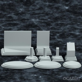 Schermo zoccolo collezione pacco diorami busti sfondo orco miniature tavolo Accessori negozio fallimento colonna pilastro diorama basi pilastri zoccoli 3d print model - Mito3D